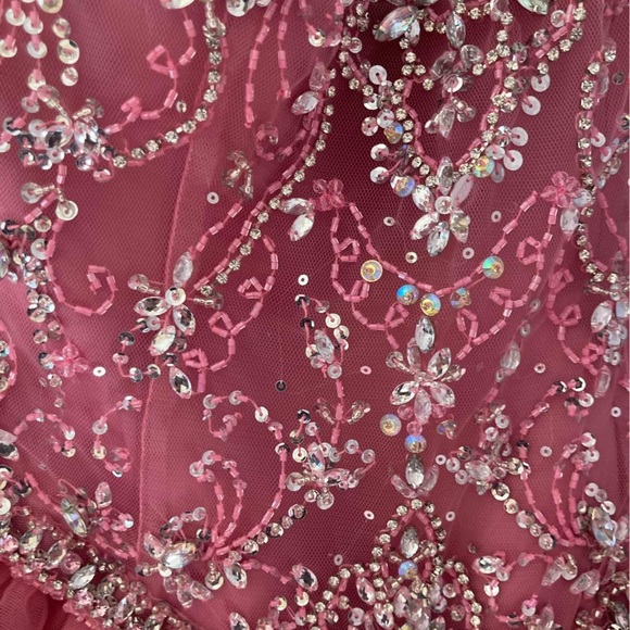 Mori Lee Pink Embellished Gown - Picture 3 of 9
